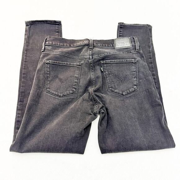 Levi's 311 Shaping Skinny Black Denim Stretch Denim Jeans Size 28 x 30 - Picture 3 of 9